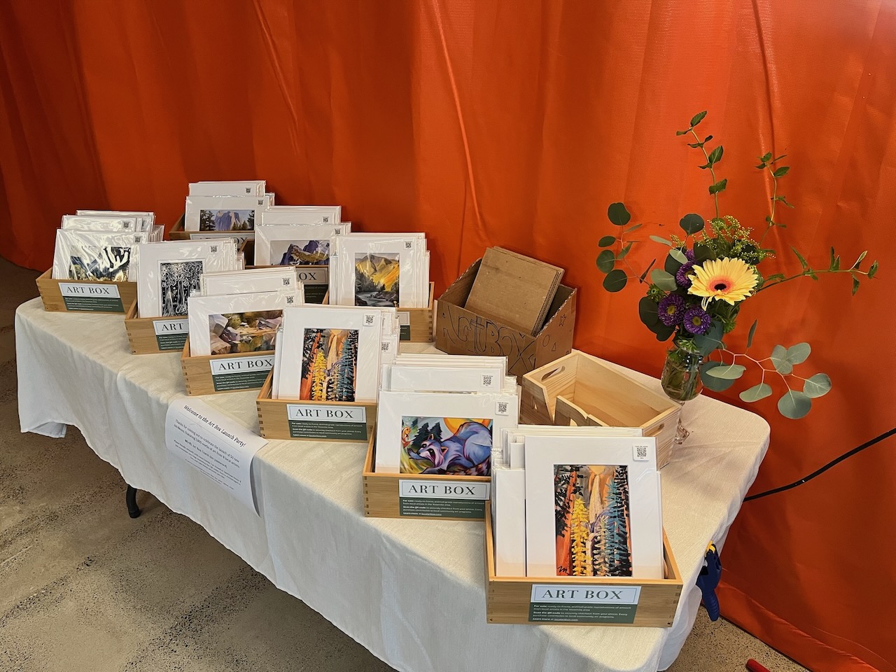 A collection of Art Boxes on a table